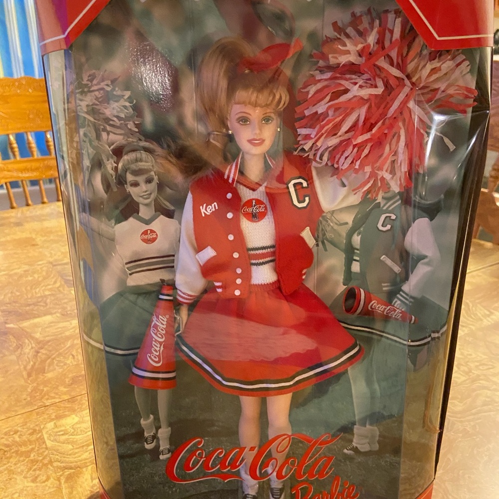 NIB 4th Coca Cola Cheerleader Barbie 2000